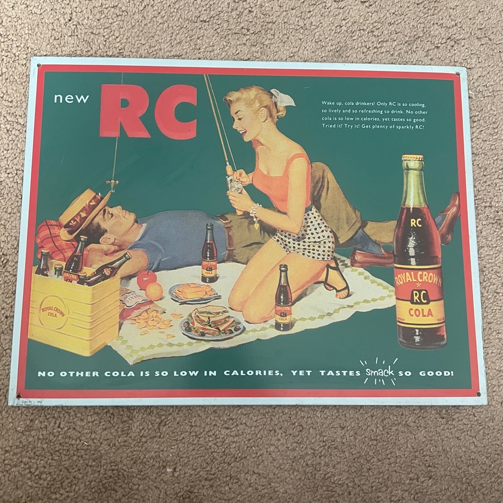 Vintage RC Cola Advertisement Metal Sign